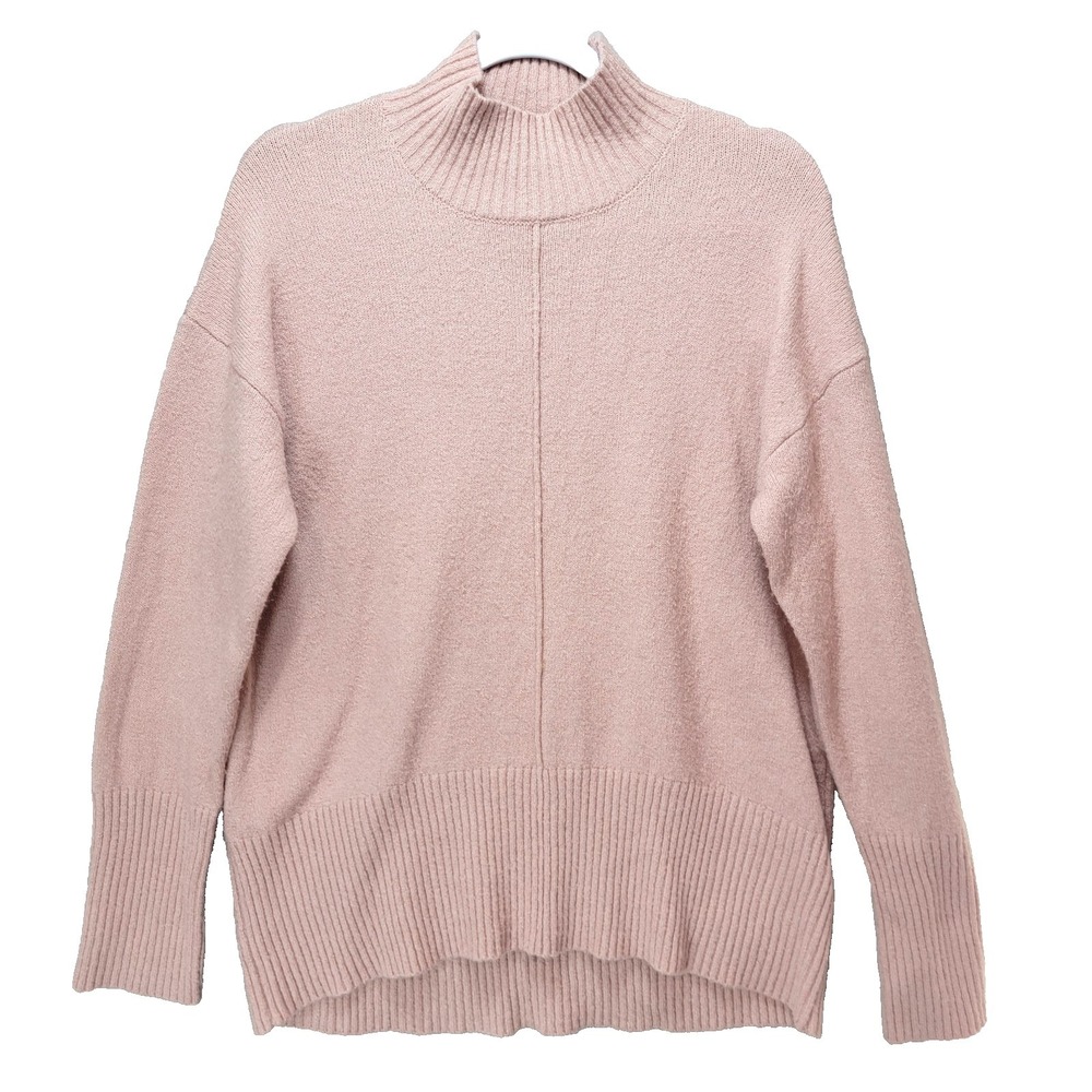 Jason Maxwell Mock Neck‎ Sweater Womens L Knit Long Sleeve Pink Modest Mature